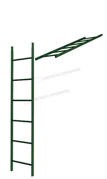 Лестница кровельная стеновая дл. 1860 мм без кронштейнов (6005) ― где приобрести в Волгограде? В интернет-магазине Компании Металл Профиль!