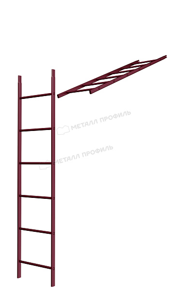 Лестница кровельная стеновая дл. 1860 мм без кронштейнов (3005) ― заказать по умеренной цене в нашем интернет-магазине.